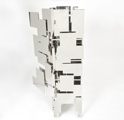 Lot 427 - Mattia Bonetti Stainless Steel "Strata" Cabinet