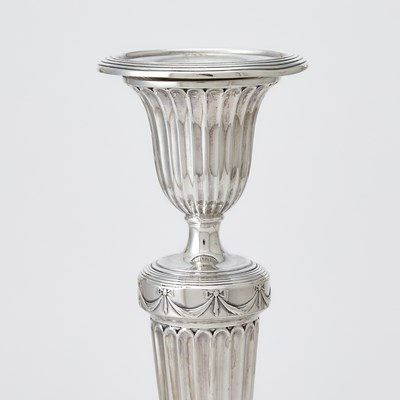 Lot 35 - Set of Four George III Sterling Silver Candlesticks