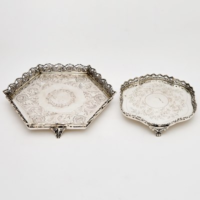 Lot 45 - Two Brazilian or Portuguese Silver Waiters