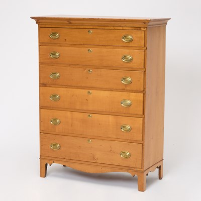 Lot 98 - Federal Maple Tall Chest of Drawers