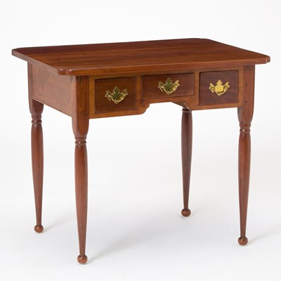 Lot 99 - Queen Anne Style Mahogany and Cherry Dressing Table
