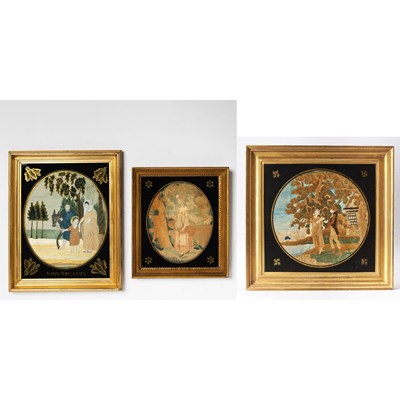 Lot 101 - Three English or American Silk Embroideries