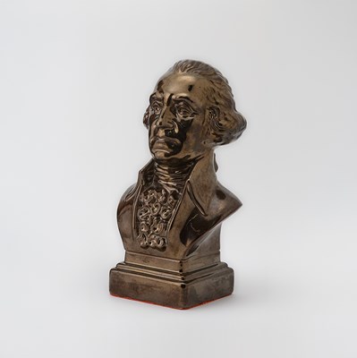 Lot 102 - Copper Glazed Ceramic Bust of George Washington