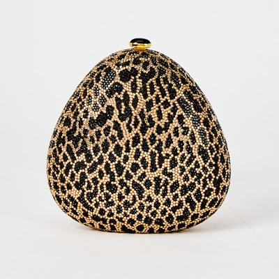 Lot 53 - Judith Leiber Leopard Rhinestone Clutch