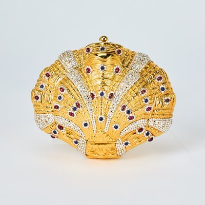 Lot 54 - Judith Leiber Shell Rhinestone Clutch