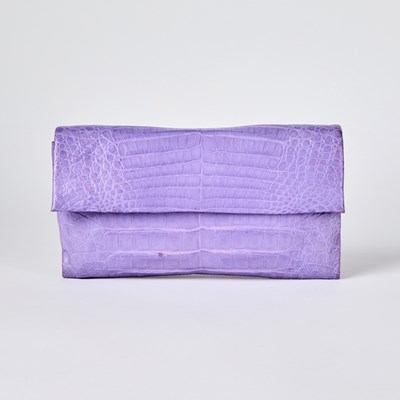 Lot 63 - Nancy Gonzalez Lavender Crocodile Clutch