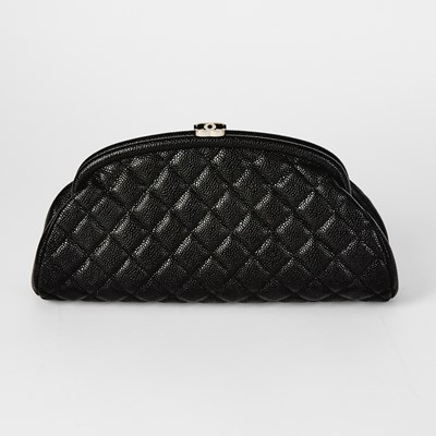 Lot 67 - Chanel Black Caviar 'Timeless' Clutch