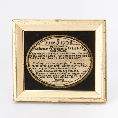 Lot 231 - Miniature Needlework Sampler