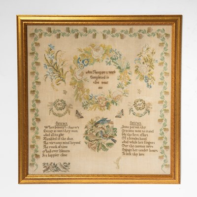 Lot 189 - Needlework Sampler "Ann Thompson"