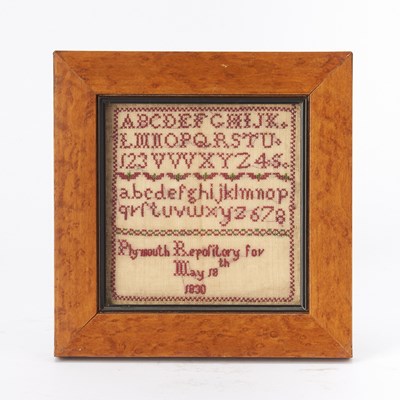 Lot 110 - Miniature Needlework Sampler