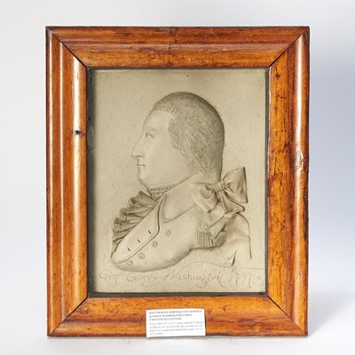 Lot 111 - Wax Profile Portrait Bust of George Washington