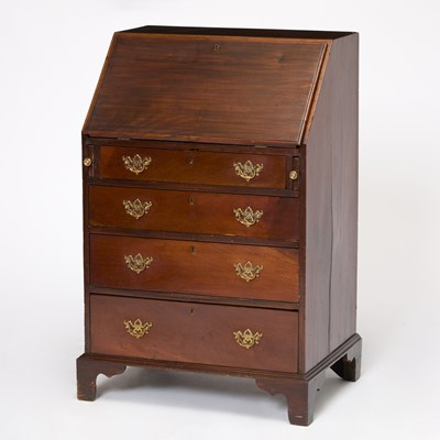 Lot 117 - Chippendale Style Mahogany Slant Front Desk