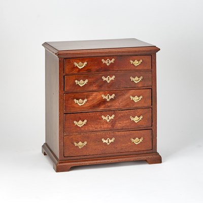 Lot 126 - Chippendale Miniature Mahogany Chest of Drawers