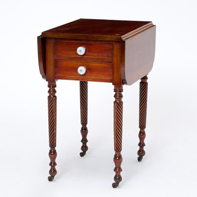 Lot 149 - Classical Cherry Two-Drawer Work Table