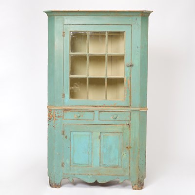 Lot 152 - Chippendale Painted Pine Corner Cabinet