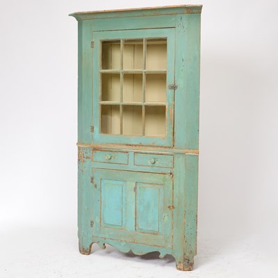 Lot 152 - Chippendale Painted Pine Corner Cabinet