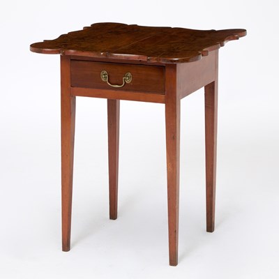 Lot 158 - Federal Cherry Porringer Top One-Drawer Stand.