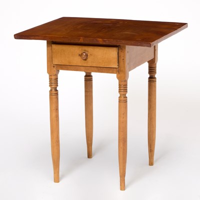 Lot 161 - Pine and Maple One-Drawer Work Table