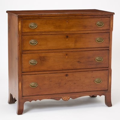 Lot 168 - Federal Inlaid Cherry Chest of Drawers