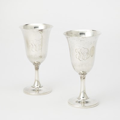 Lot 225 - Pair of Wallace Sterling Silver Goblets