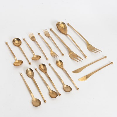 Lot 249 - Siamese Bronze Partial Flatware Service