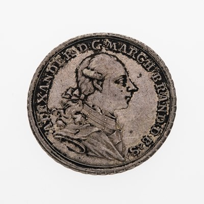 Lot 55 - German States. 1767 Brandenburg-Ansbach Commemorative Half Thaler. About Uncirculated.