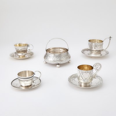 Lot 204 - Group of Russian Silver Articles