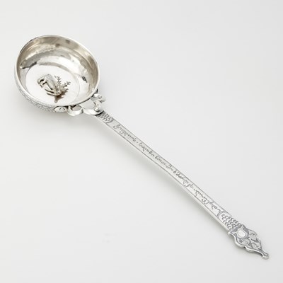 Lot 276 - Georgian Silver and Niello Hazarpesche (Wine Ladle)