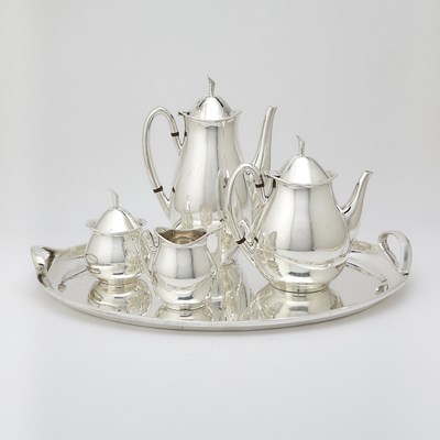 Lot 238 - Mexican Sterling Silver Tea and Coffee Service