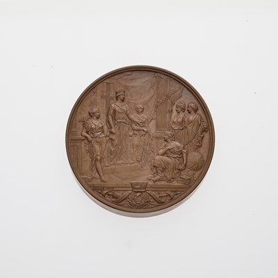 Lot 87 - Great Britain. 1884 New Council Chamber, Guildhall Medal. Bronze. 77mm. 288g. Uncirculated.