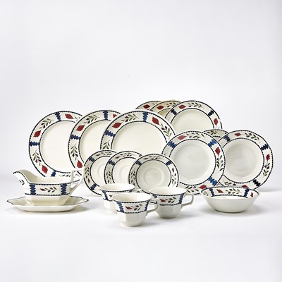 Lot 911 - Assembled Adams Ironstone "Lancaster" Pattern Partial Dinner Service