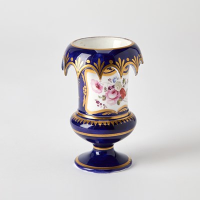 Lot 107 - English Porcelain Blue-Ground Vase