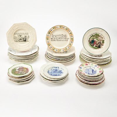 Lot 182 - Group of Children's Nursery Pottery Plates