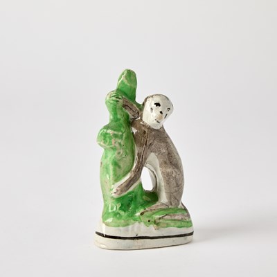Lot 86 - Pair of Staffordshire Figures of Monkeys