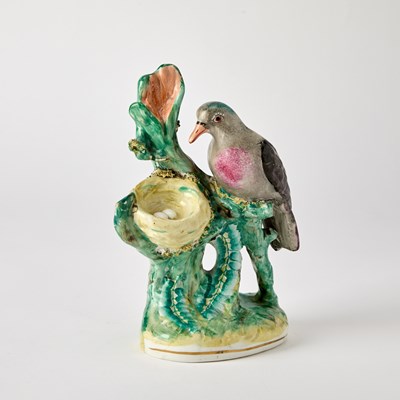 Lot 89 - Staffordshire Group of a Bird and its Nest