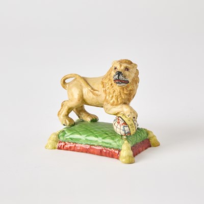 Lot 101 - Staffordshire Pearlware Figure of a Lion