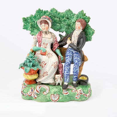 Lot Staffordshire Pearlware Group of 'Persuasion'