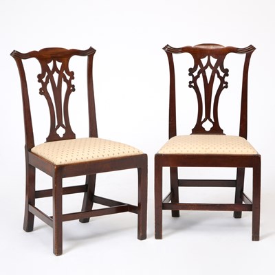 Lot 115 - Pair of George III Mahogany Side Chairs