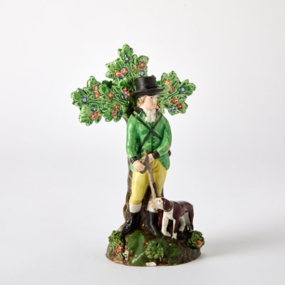 Lot 92 - Staffordshire Figure of a Gentleman with Dog