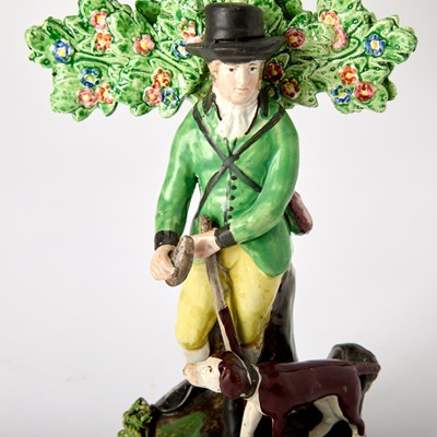 Lot 92 - Staffordshire Figure of a Gentleman with Dog