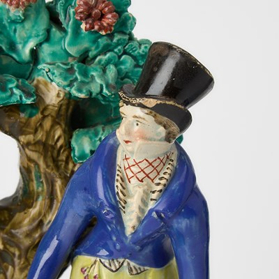 Lot 85 - Two Staffordshire Pearlware Group of a Courting Couples