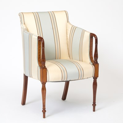 Lot 137 - Federal Style Inlaid Mahogany Armchair