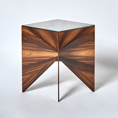 Lot 237 - Tim Warlick Rosewood and Glass Occasional Table