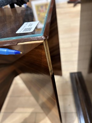 Lot 237 - Tim Warlick Rosewood and Glass Occasional Table