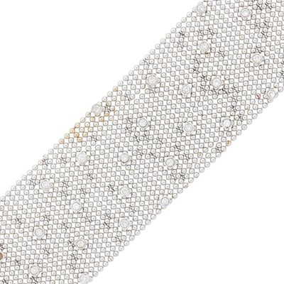 Lot 71 - Multistrand White Gold and Diamond Bracelet
