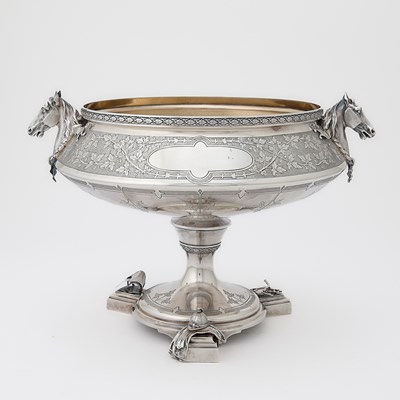 Lot 280 - Equestrian Interest: Gorham for Tiffany & Co. Silver Centerpiece Bowl