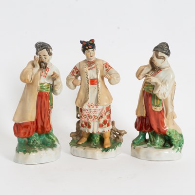 Lot 215 - Group of Three Russian Ceramic Figures