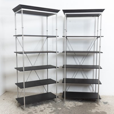 Lot 262 - Pair of White Metal Five-Tier Etageres
