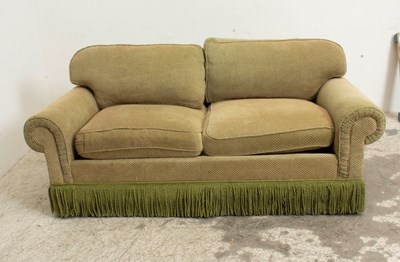 Lot 263 - Green Upholstered Settee