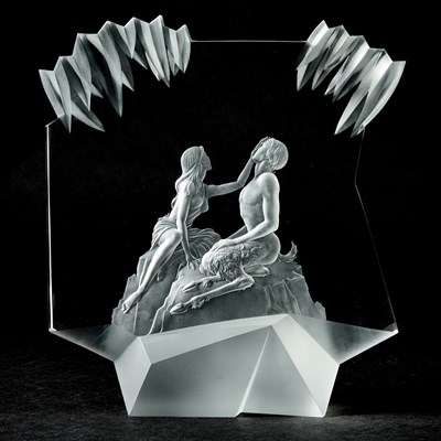 Lot 781 - Steuben Glass Sculpture Entitled “Afternoon of a Faun”